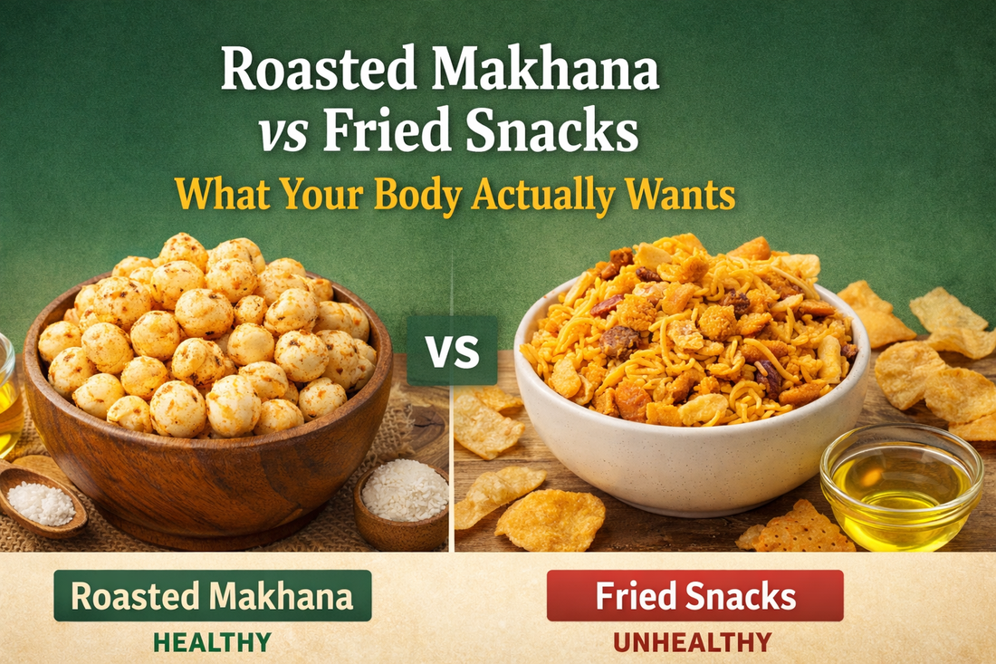 Roasted Makhana vs Fried Snacks: What Your Body Actually Wants