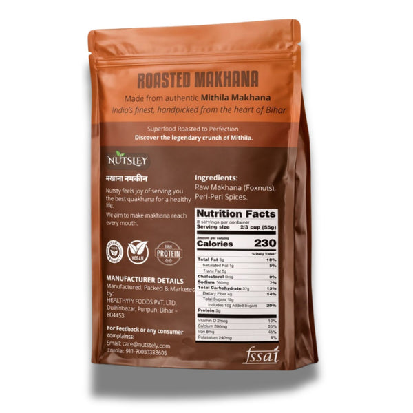 Nutsley Firecracker Peri-Peri Roasted Makhana 54g Pack