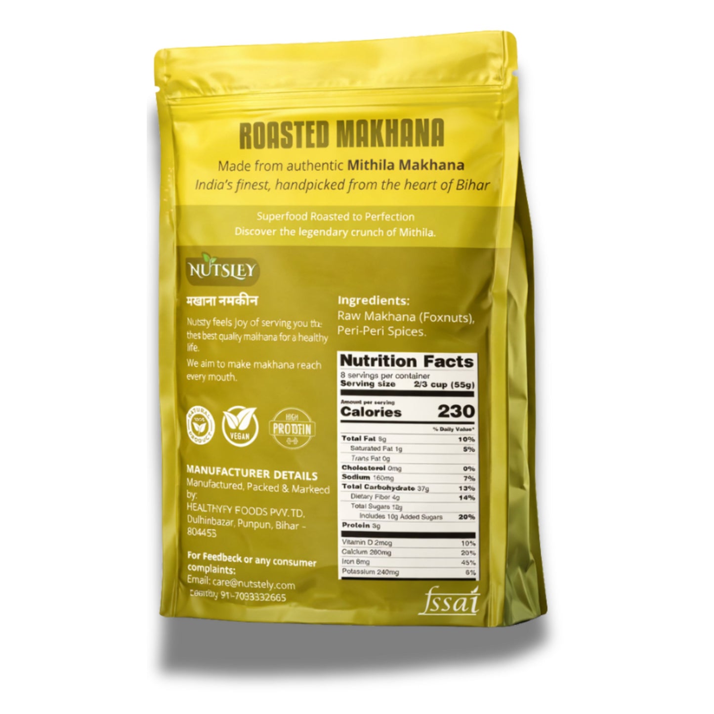 Nutsley Salted Kissed Roasted Makhana 54g Pack