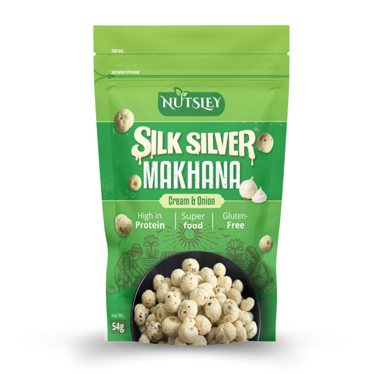 Nutsley Silk Silver Cream & Onion Makhana 54g Pack