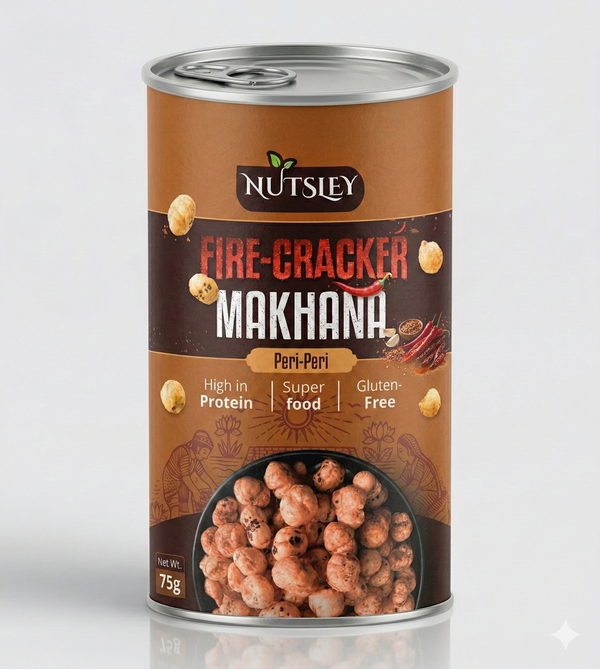 Nutsley Firecracker Peri-Peri Makhana 75g Can