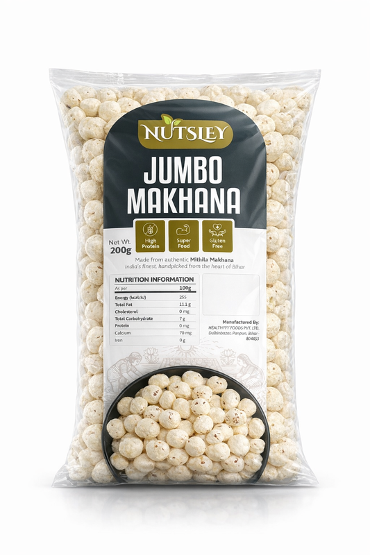 Nutsley Jumbo Premium Makhana Large Fox Nuts 200g