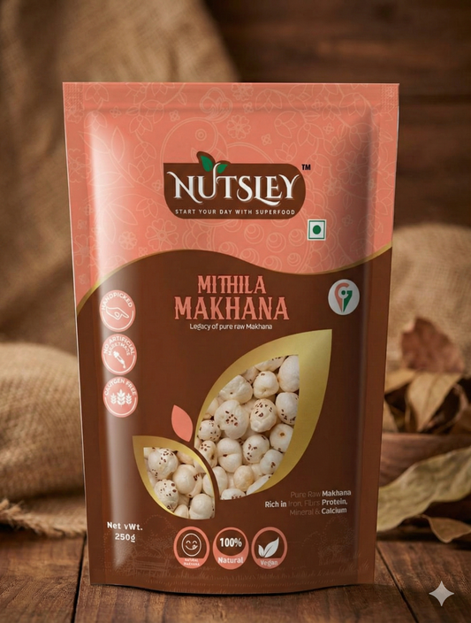 Nutsley Mithila Premium Raw Makhana Fox Nuts 250g