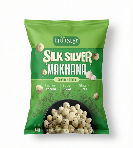Nutsley Silk Silver Cream & Onion Makhana 12g