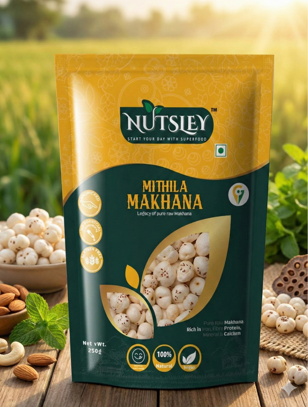 Nutsley Mithila Raw Makhana Premium Fox Nuts 250g
